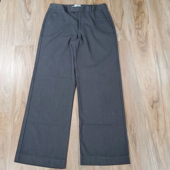 💜Old Navy Gray Dressy At Waist Essential Stretch Trousers Size 6/28 - Picture 2 of 8